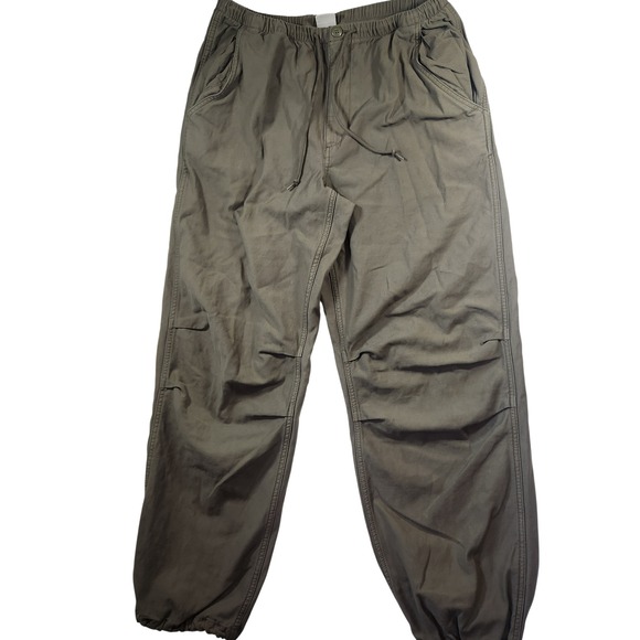 TNA Pants - Aritzia TNA Surplus Division Cargo Jogger Pants Olive Green Cotton 100% cotton